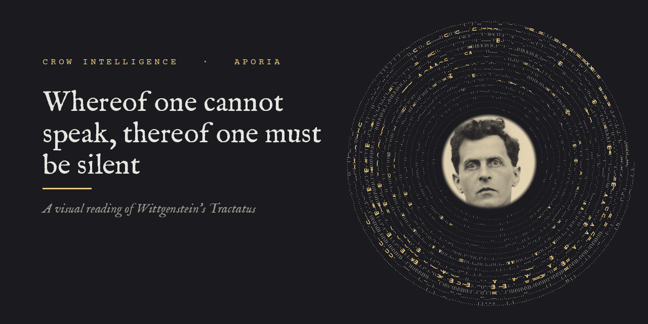 Whereof one cannot speak, thereof one must be silent