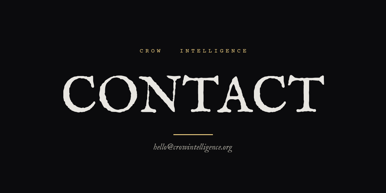 Contact — Crow Intelligence